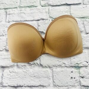 Le Mystere Tan Strapless Bra Style 7759 Size 34F Underwire Padded